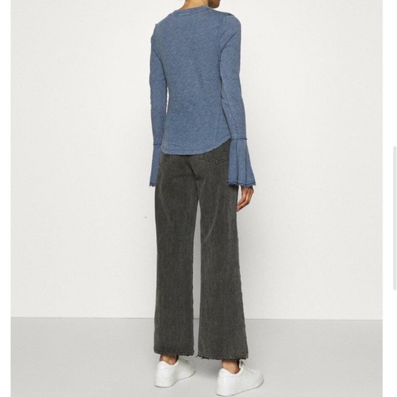 Sold Free People Cecelia Top T Shirt *Bell Sleeves Blue XS - Picture 14 of 16